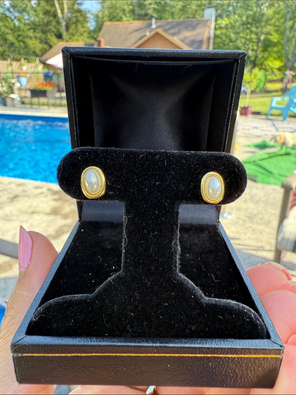 Faux Pearl earrings